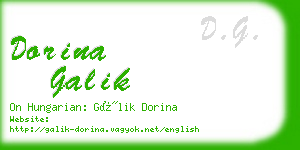 dorina galik business card